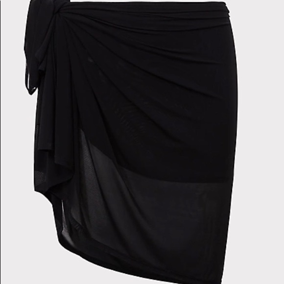 Torrid black mesh sarong swim cover-up - Picture 4 of 7